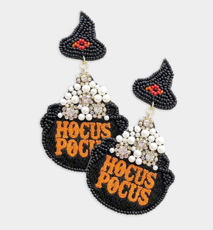 Hocus Pocus Beaded Earrings