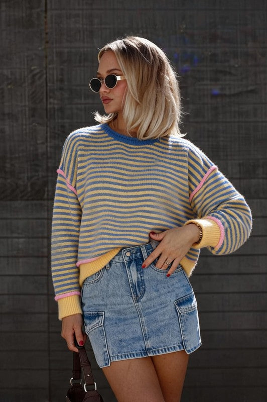 Buttercream Striped Sweater
