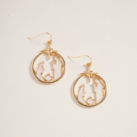 Christmas Nativity Ornament Earring
