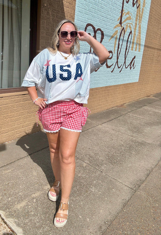 Red Gingham Shorts