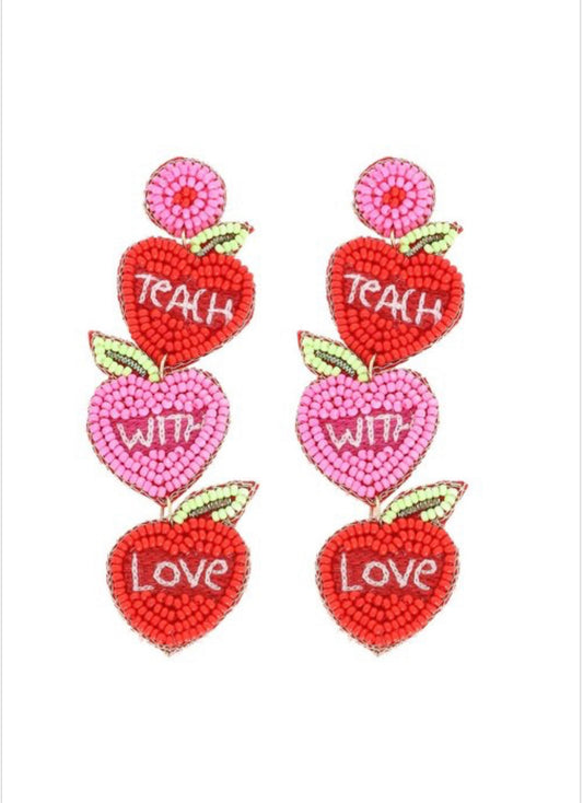 Teach with Love Earrings