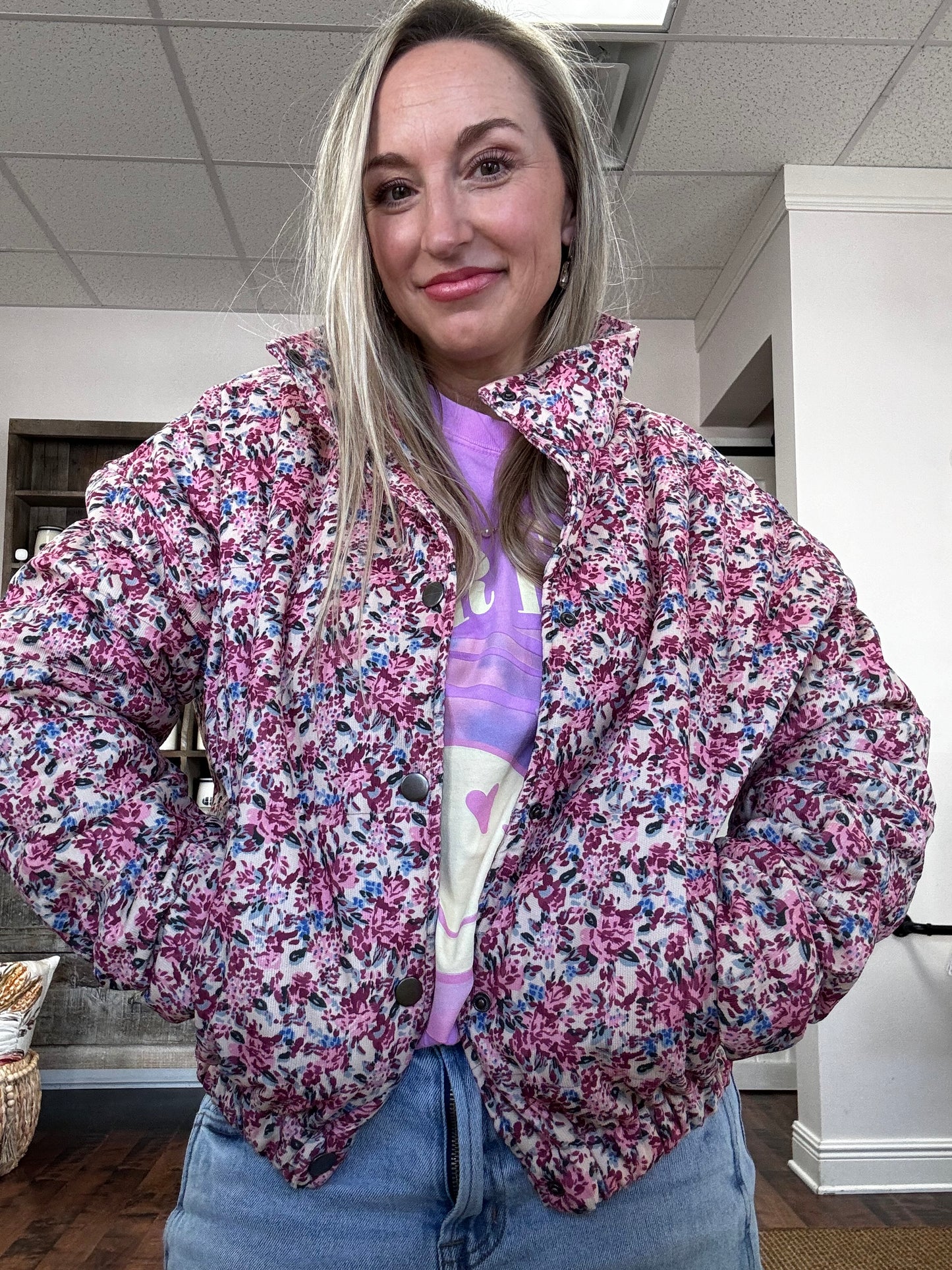 Floral Puffer Jacket