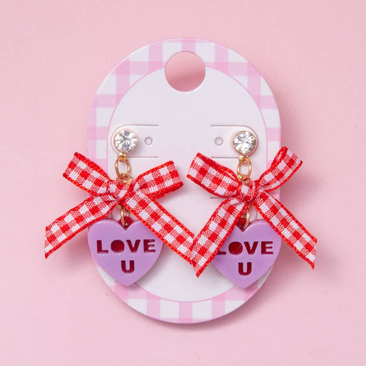 Valentine Conversation Heart Dangle Earrings