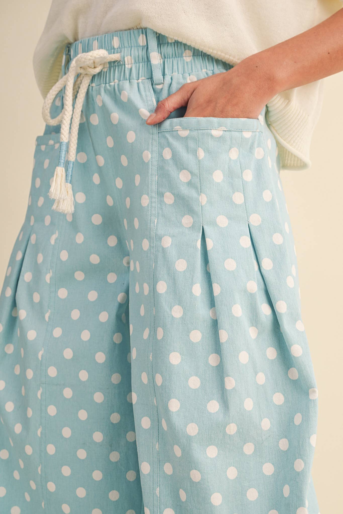 Polka Dot Pleated Pants
