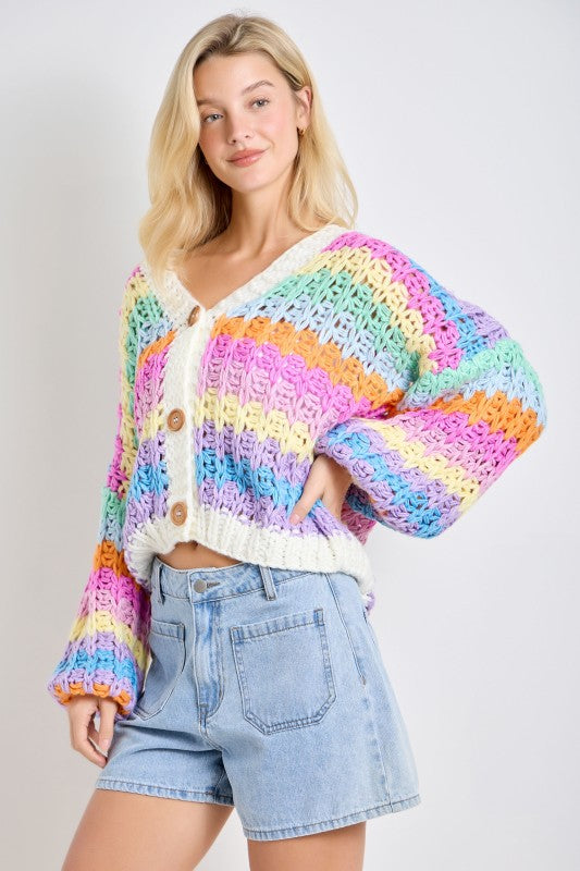Rainbow Cloud Cardigan