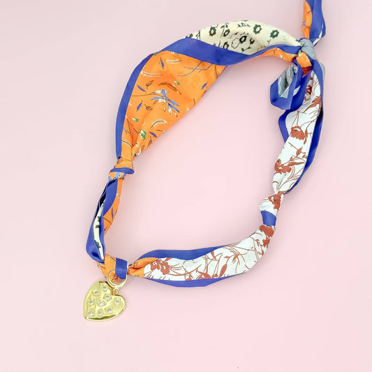 Tangled in Love Scarf Necklace: Mix of Prints