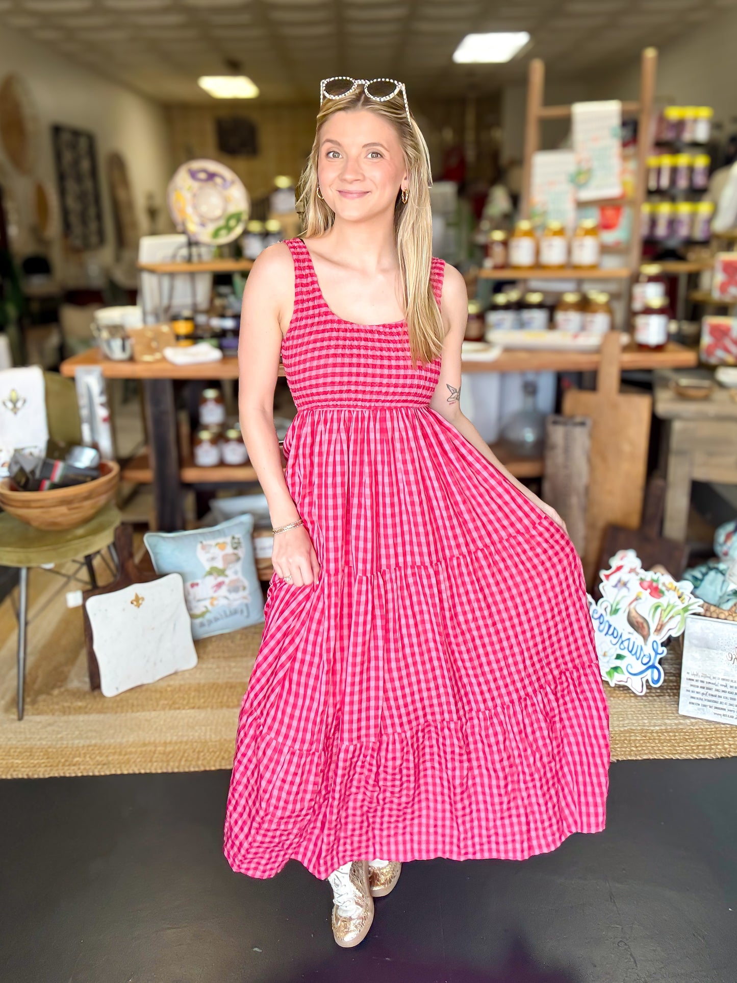 Checkered Maxi Dress