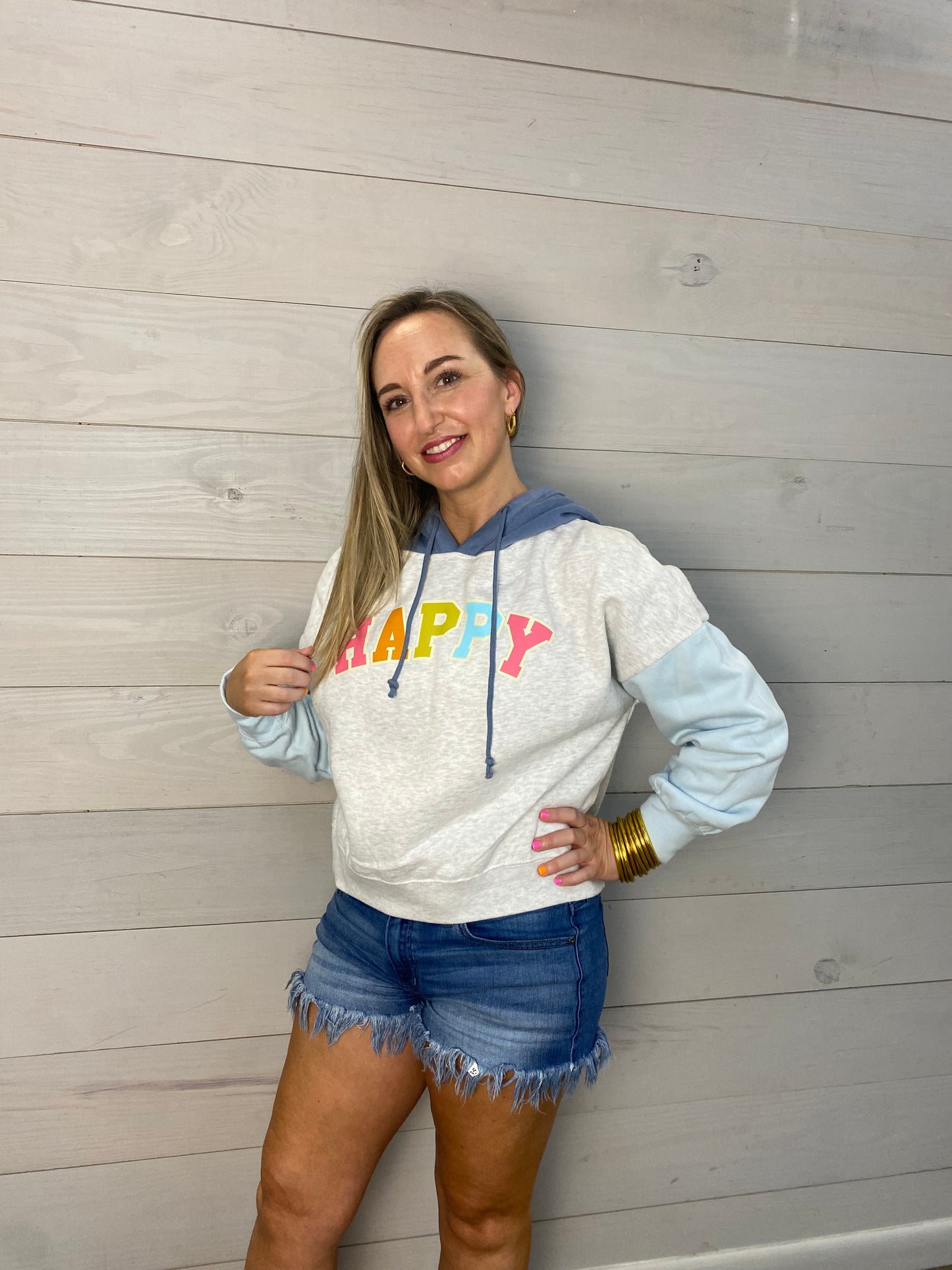 Happy Colorblock Hoodie