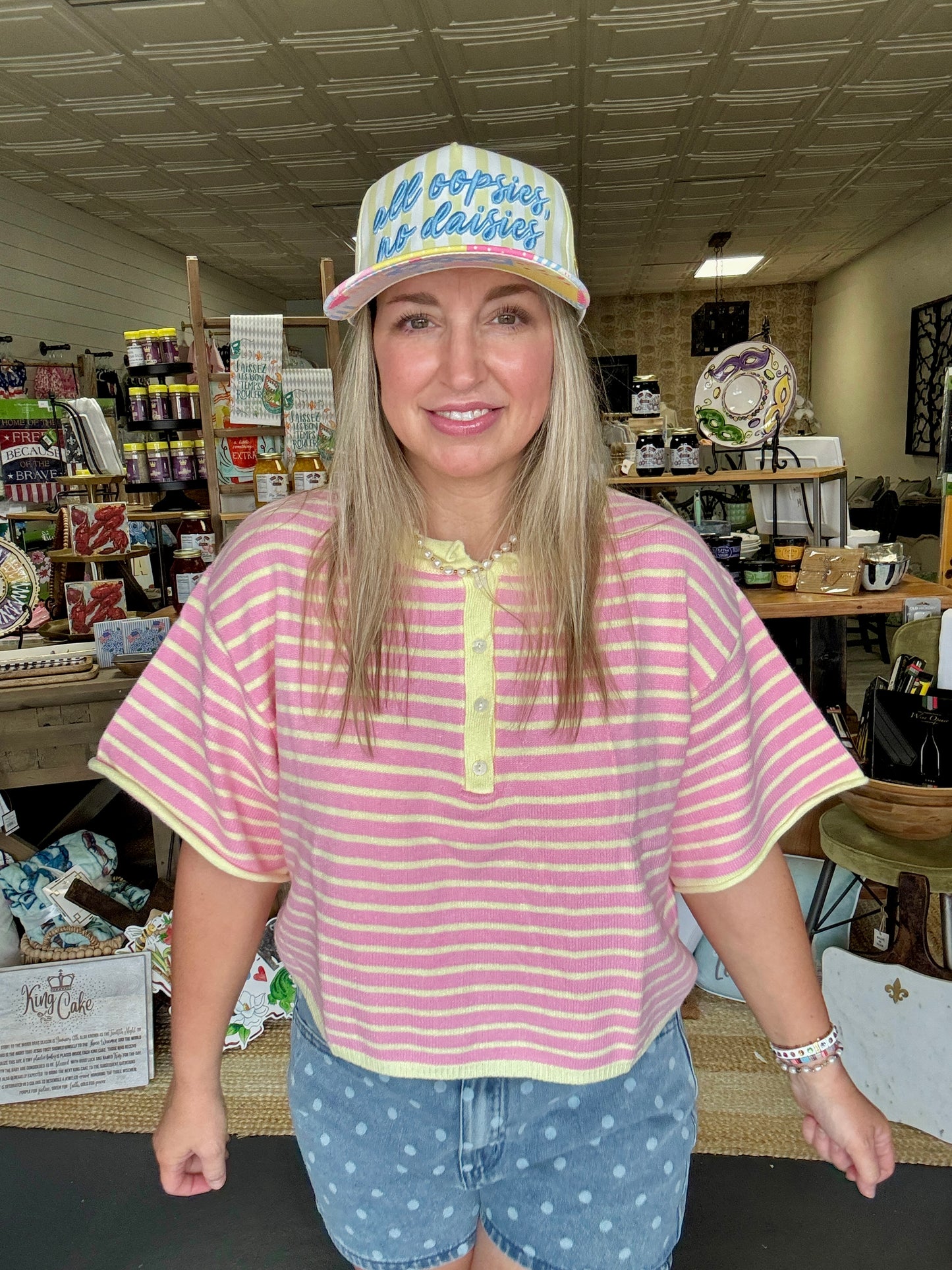 Pink Lemonade Henley