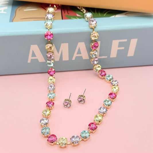 Cotton Candy Crush Necklace Set