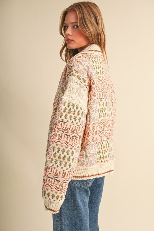 Prairie Petals Patchwork Cardigan Preorder