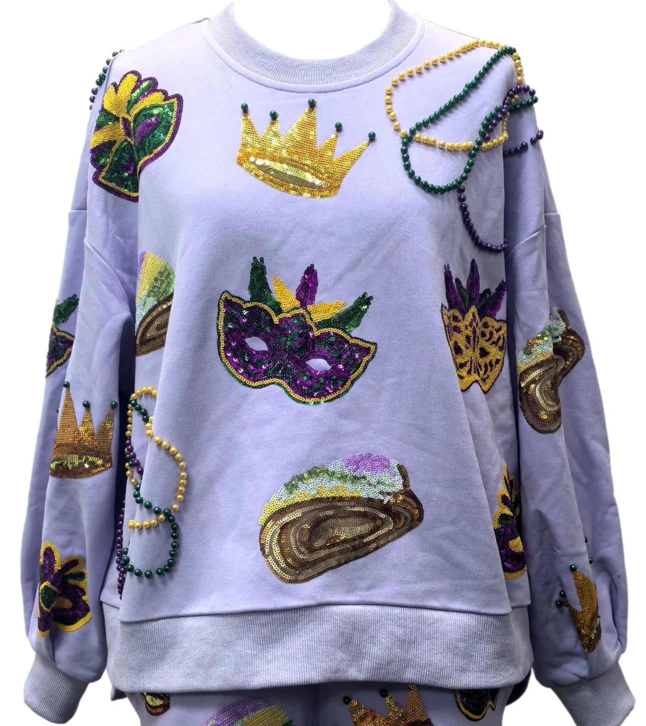 Lavender Mardi Gras Icon Sweatshirt