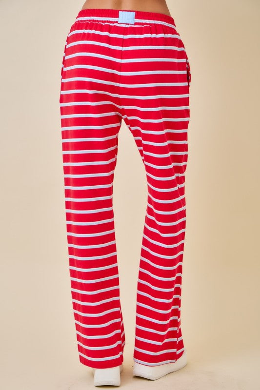 Tomato Blue Striped Pants