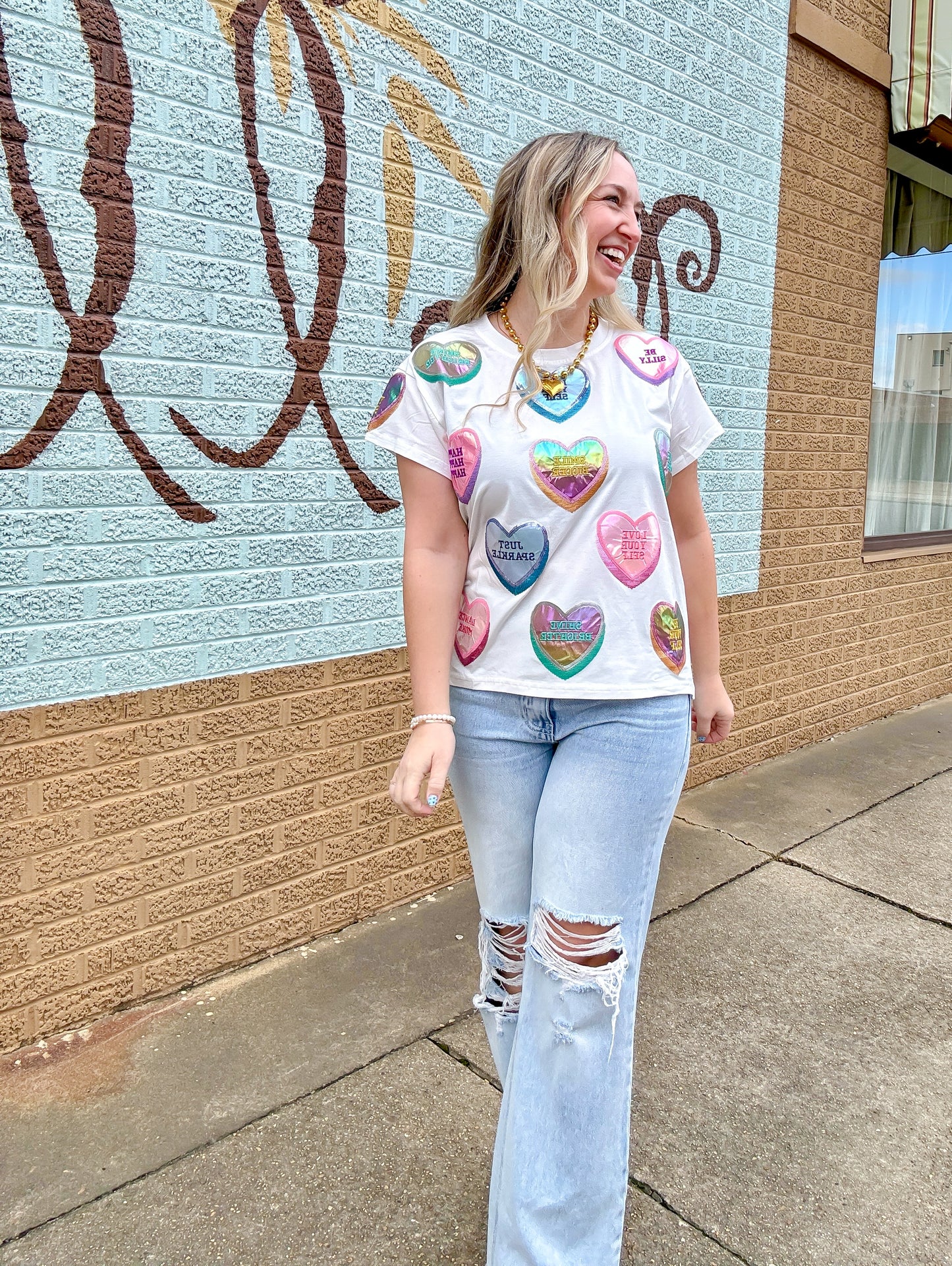 Positive Candy Hearts Tee