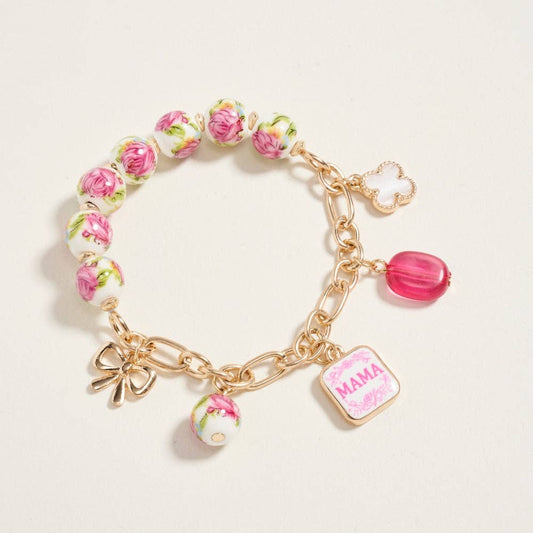 Floral Mama Charm Bracelet