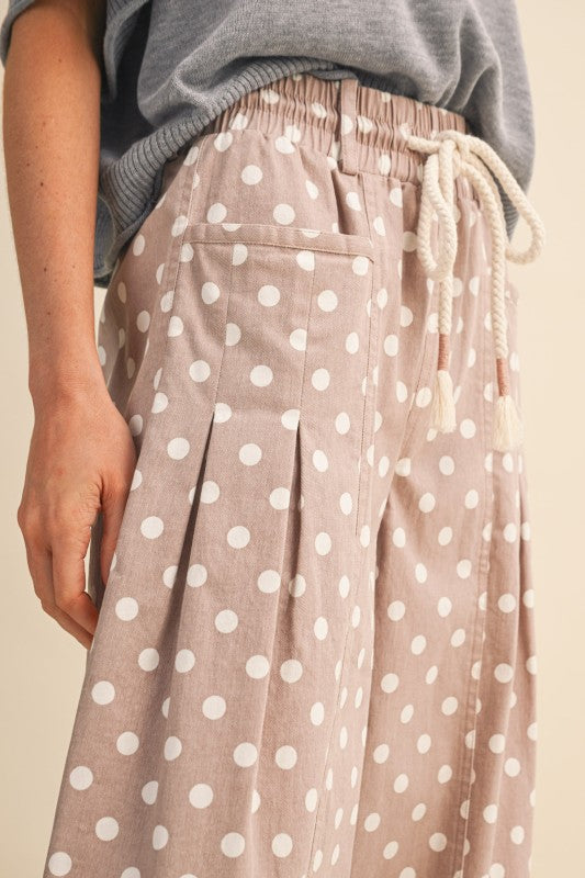 Polka dot Taupe Party Pants