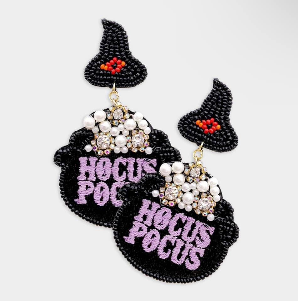 Hocus Pocus Beaded Earrings