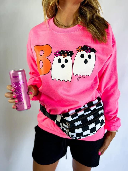 Flower Crown Boo Sweatshirt