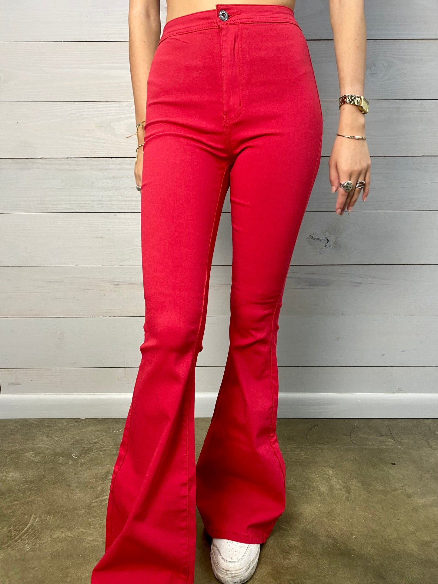 Red Flare Jeans