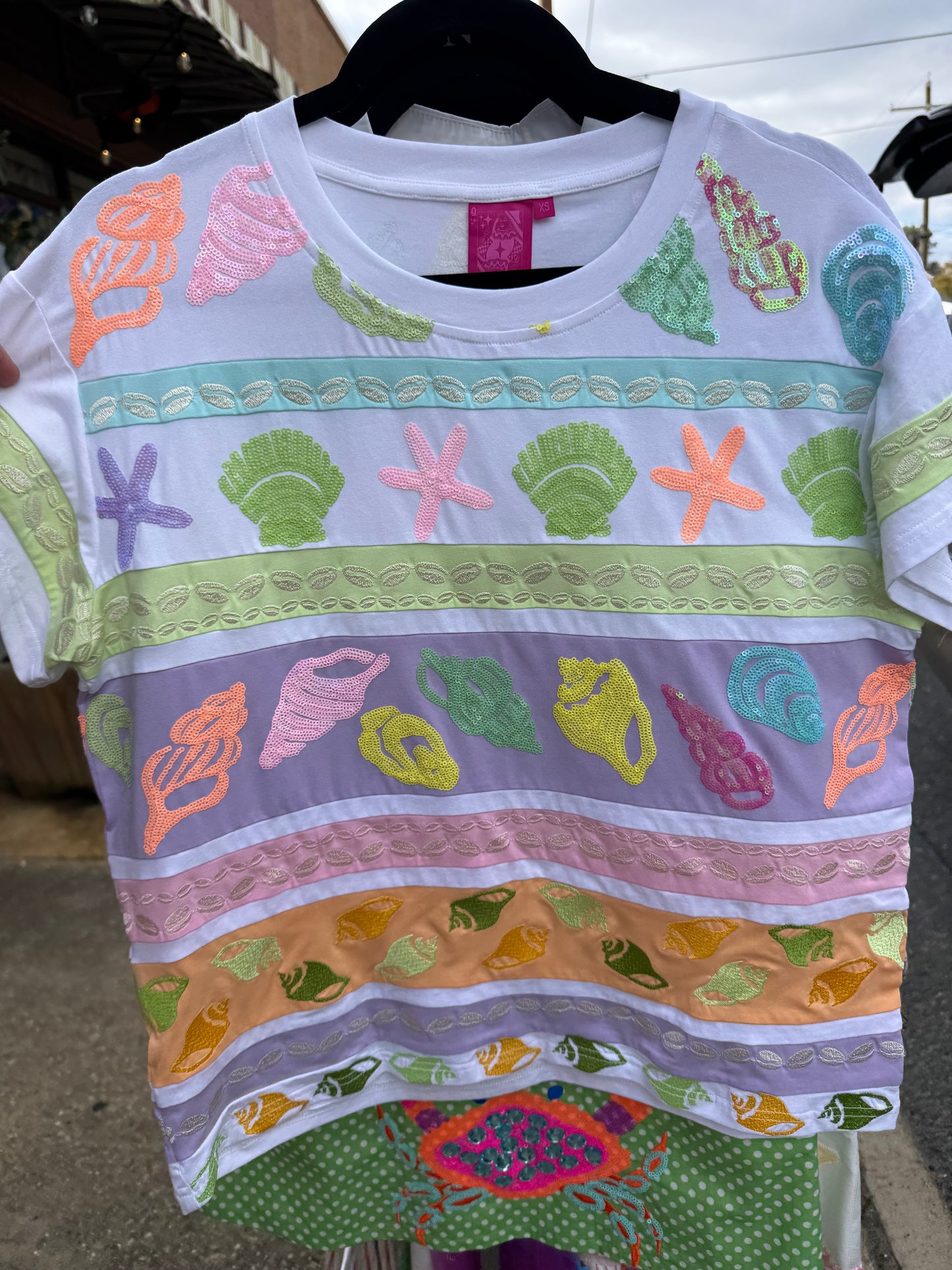 Colorblock Stripe Shell Tee