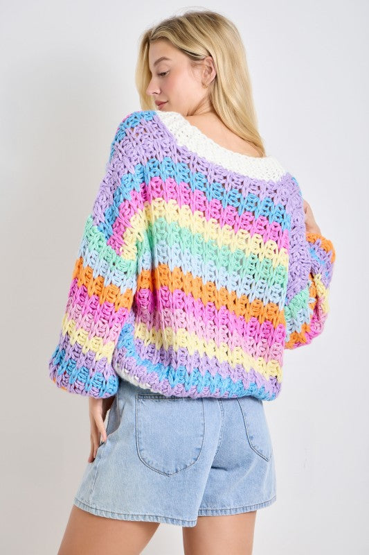 Rainbow Cloud Cardigan