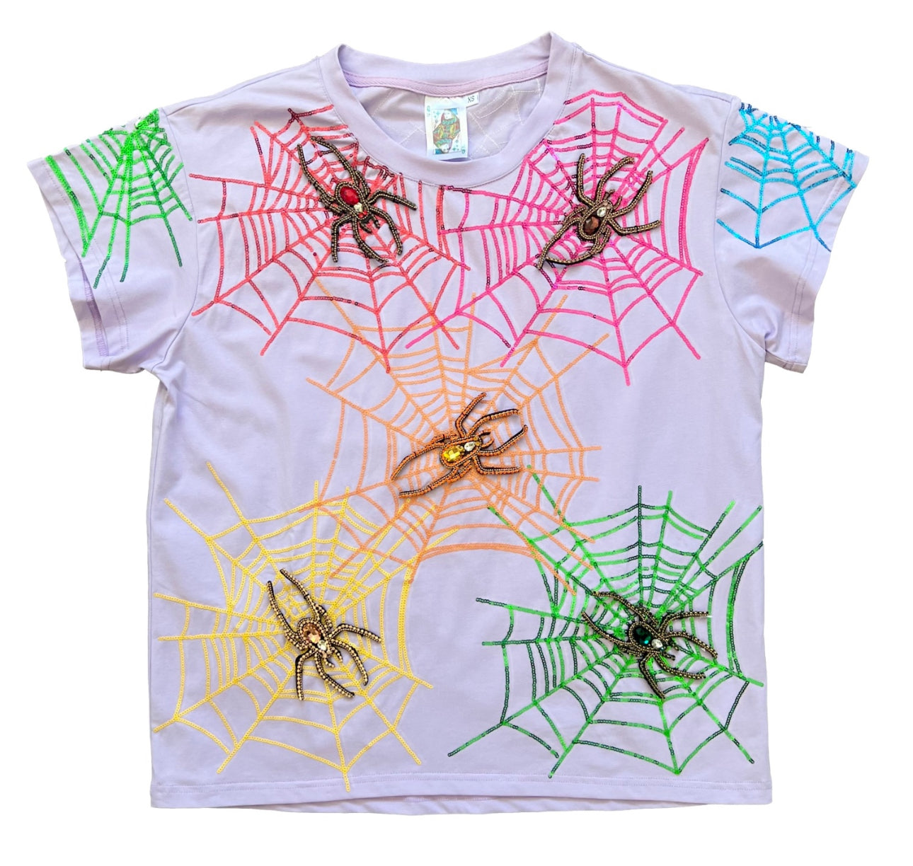 Queen of Halloween Spider Web tee