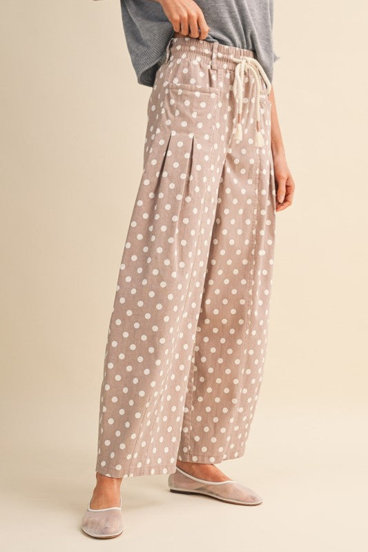 Polka dot Taupe Party Pants