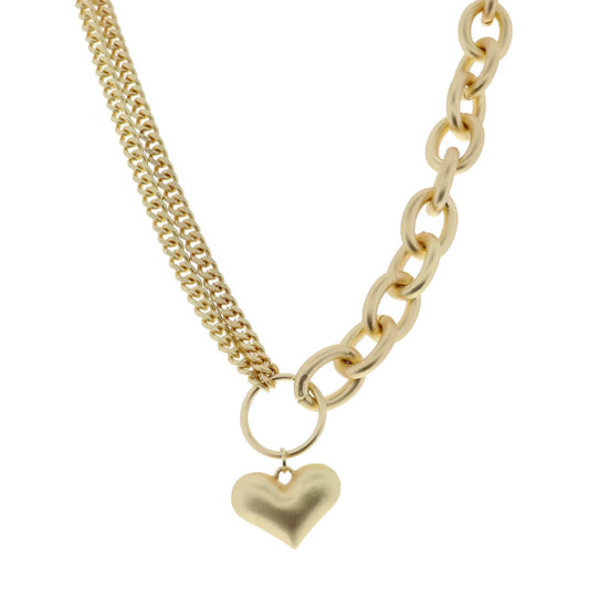 Gold Chain Chunky Heart Necklace