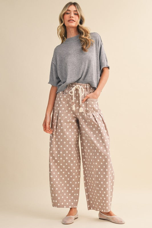 Polka dot Taupe Party Pants