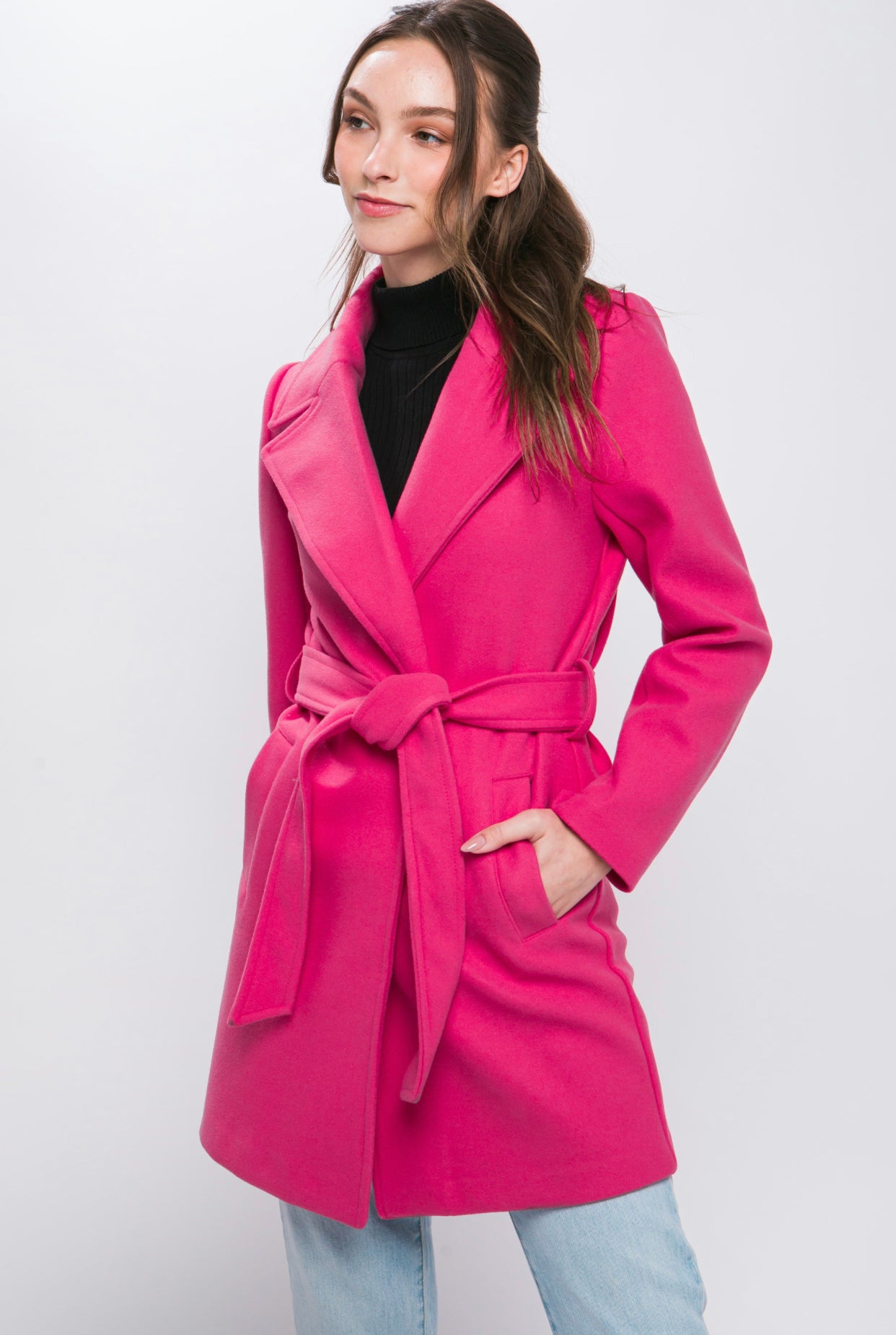 Fun, Flirty, & Fuchsia Trench Coat