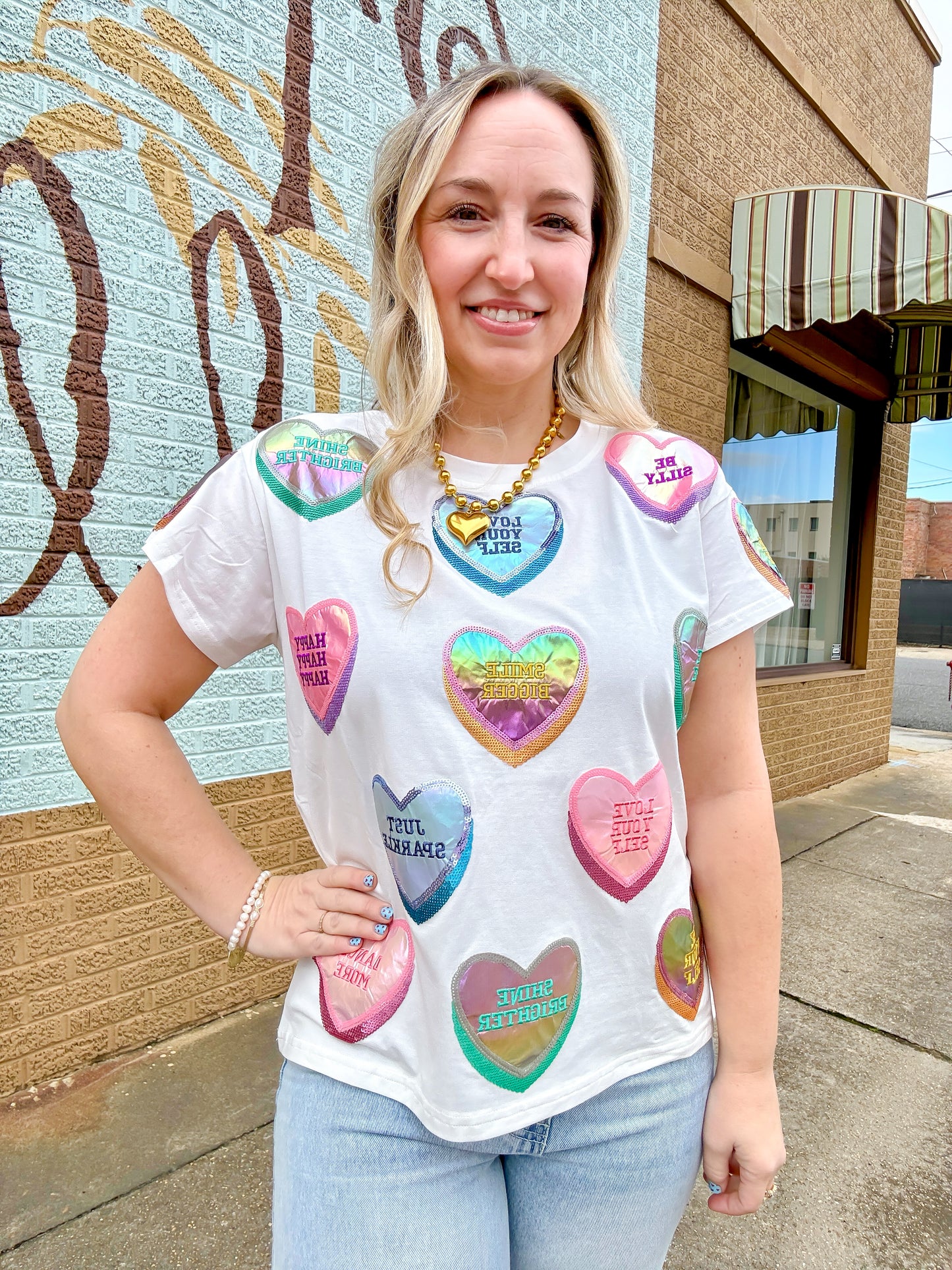 Positive Candy Hearts Tee