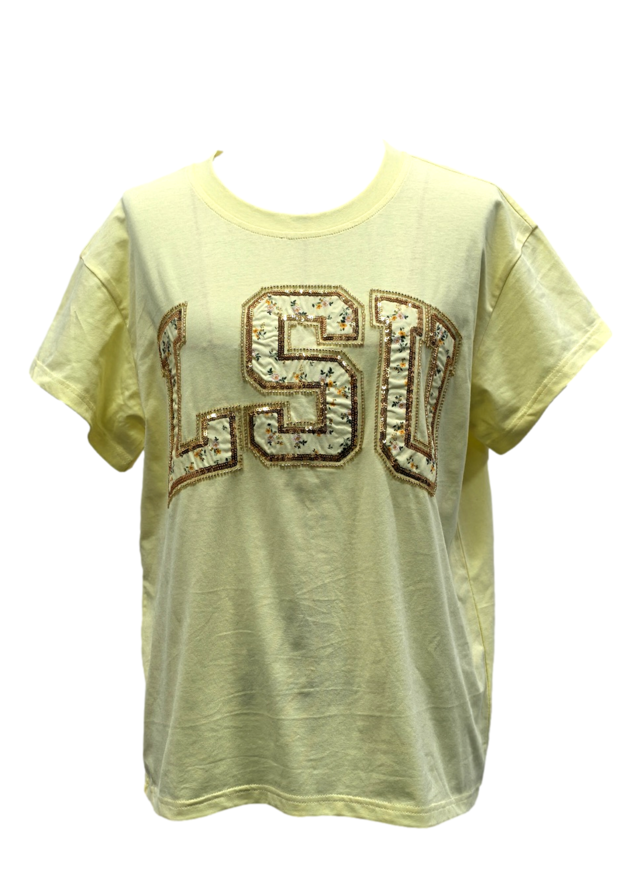 LSU Licensed Yellow Floral Tee Preorder