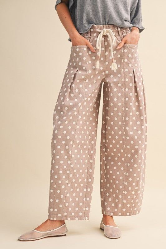 Polka dot Taupe Party Pants