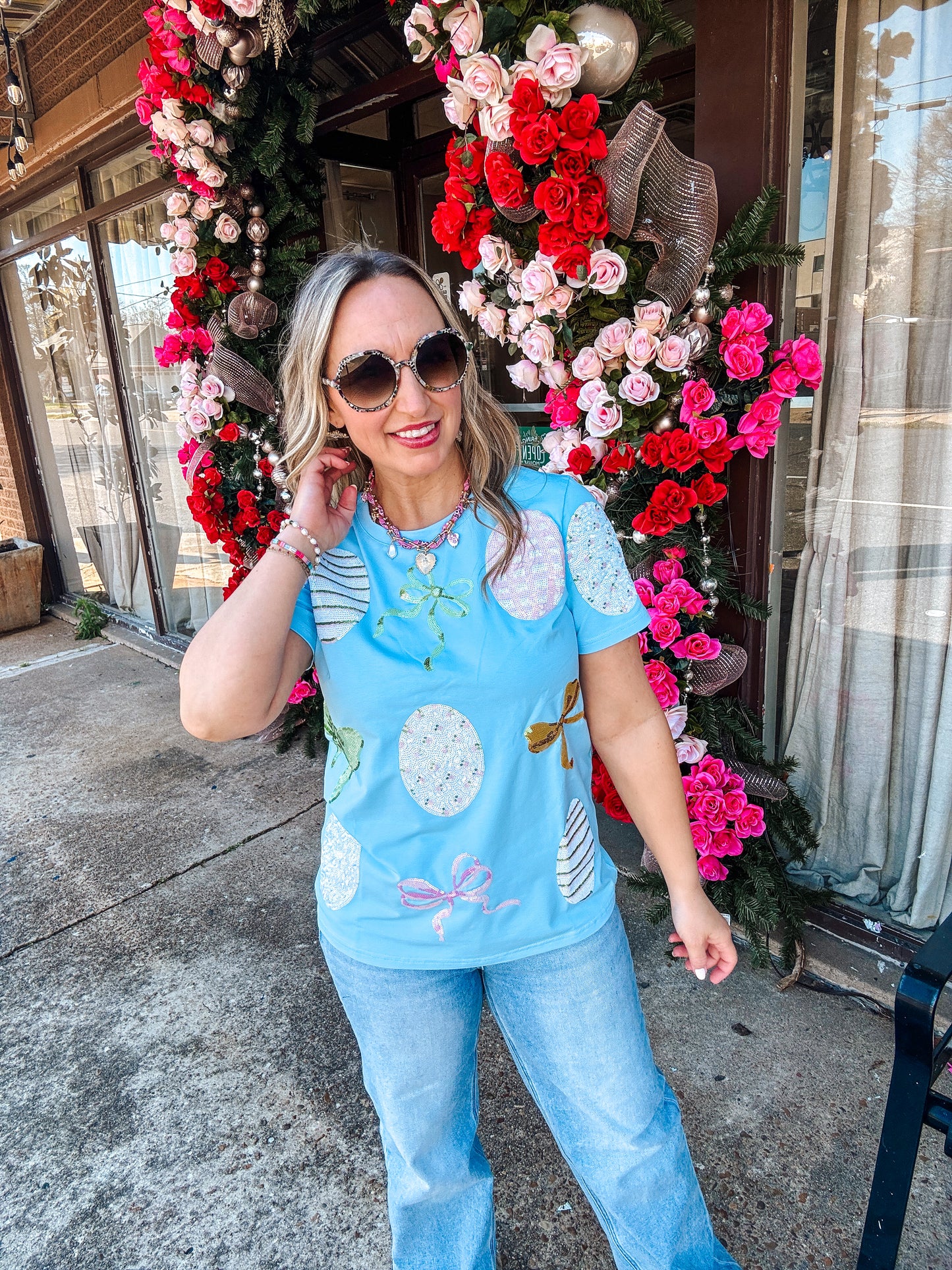 Light Blue Easter Egg Tee