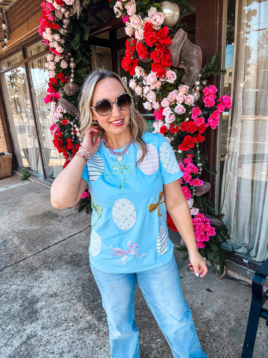 Light Blue Easter Egg Tee