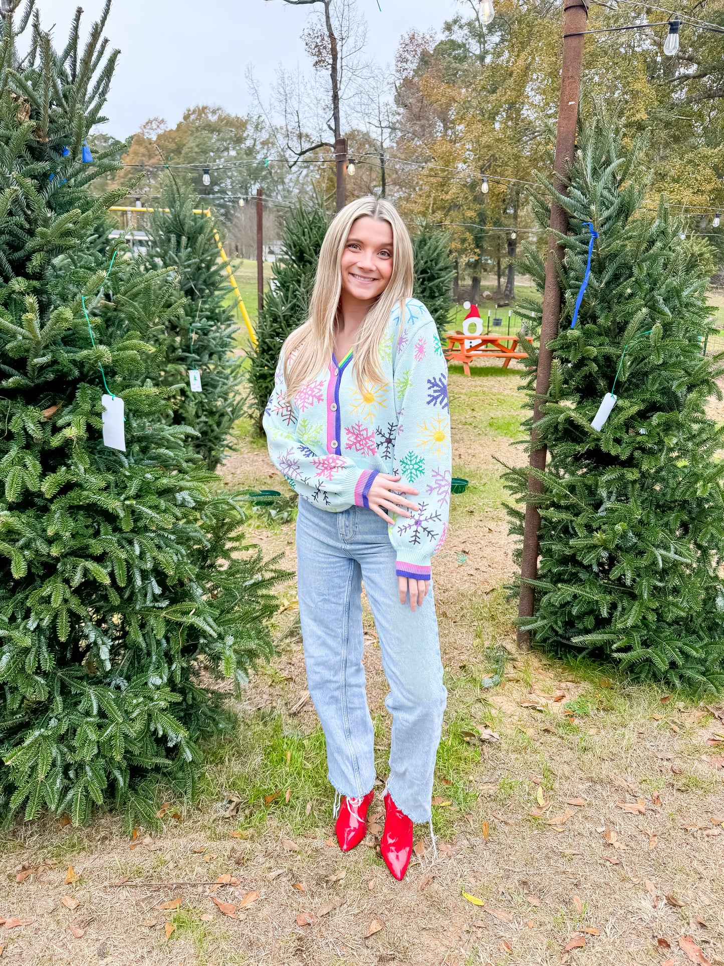 Rainbow Snowflake Cardigan