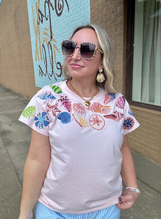 Light Pink QOS Shell Tee