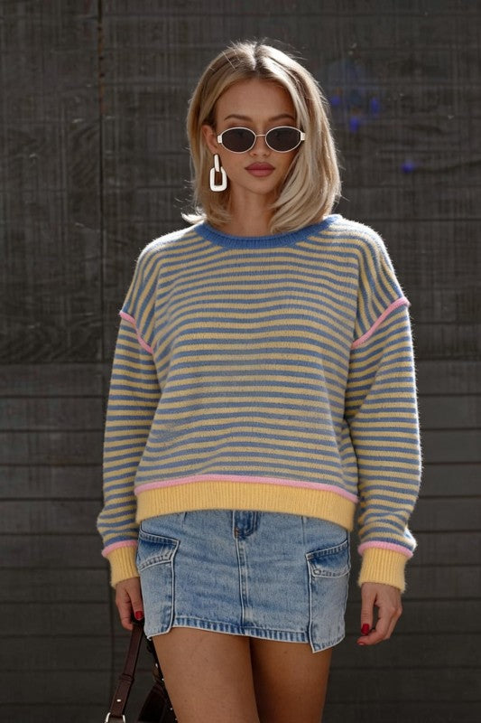 Buttercream Striped Sweater