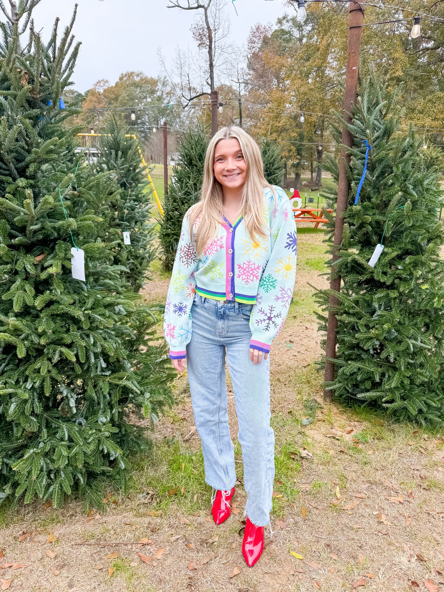 Rainbow Snowflake Cardigan