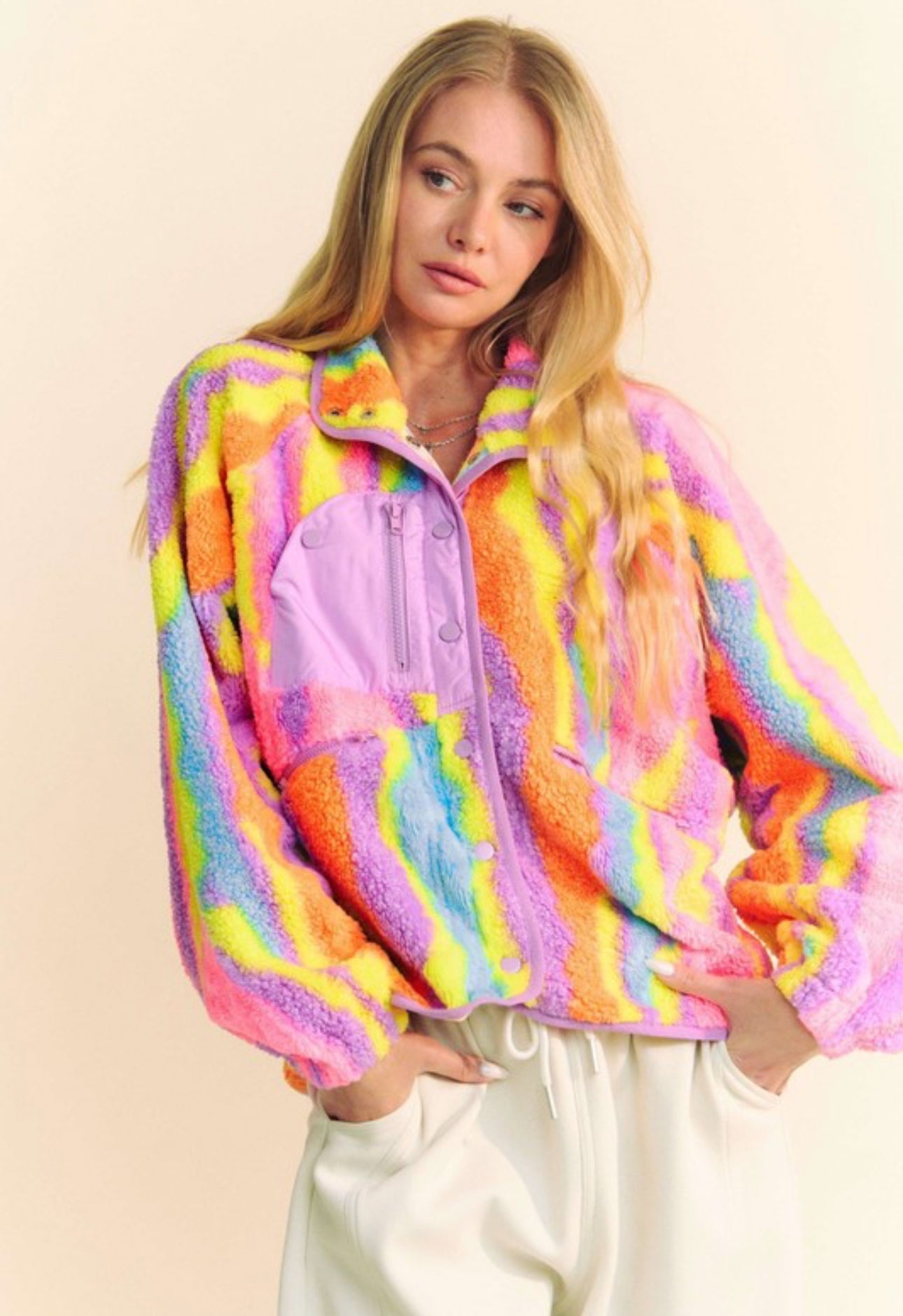 All the Fuzzy Feels Neon Jacket