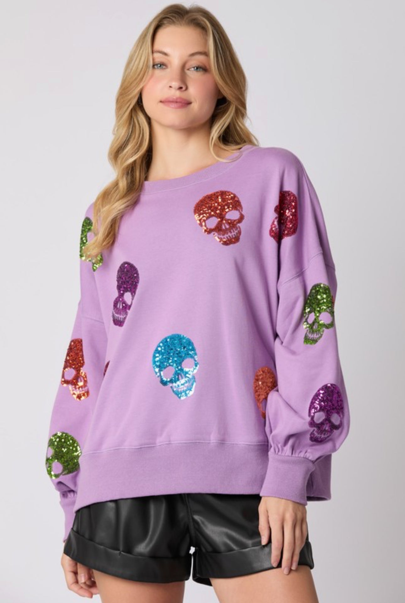 Purple Sparkly Spook Show top