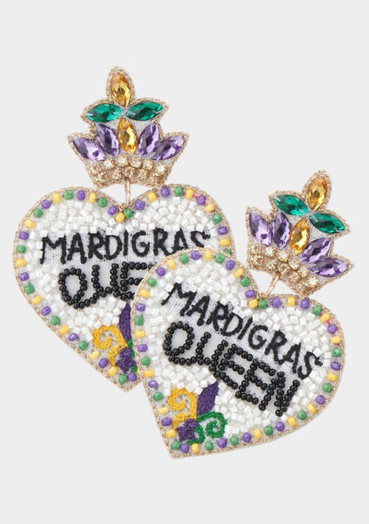 Mardi Gras Queen Earrings