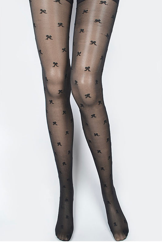 Black Bow Stockings