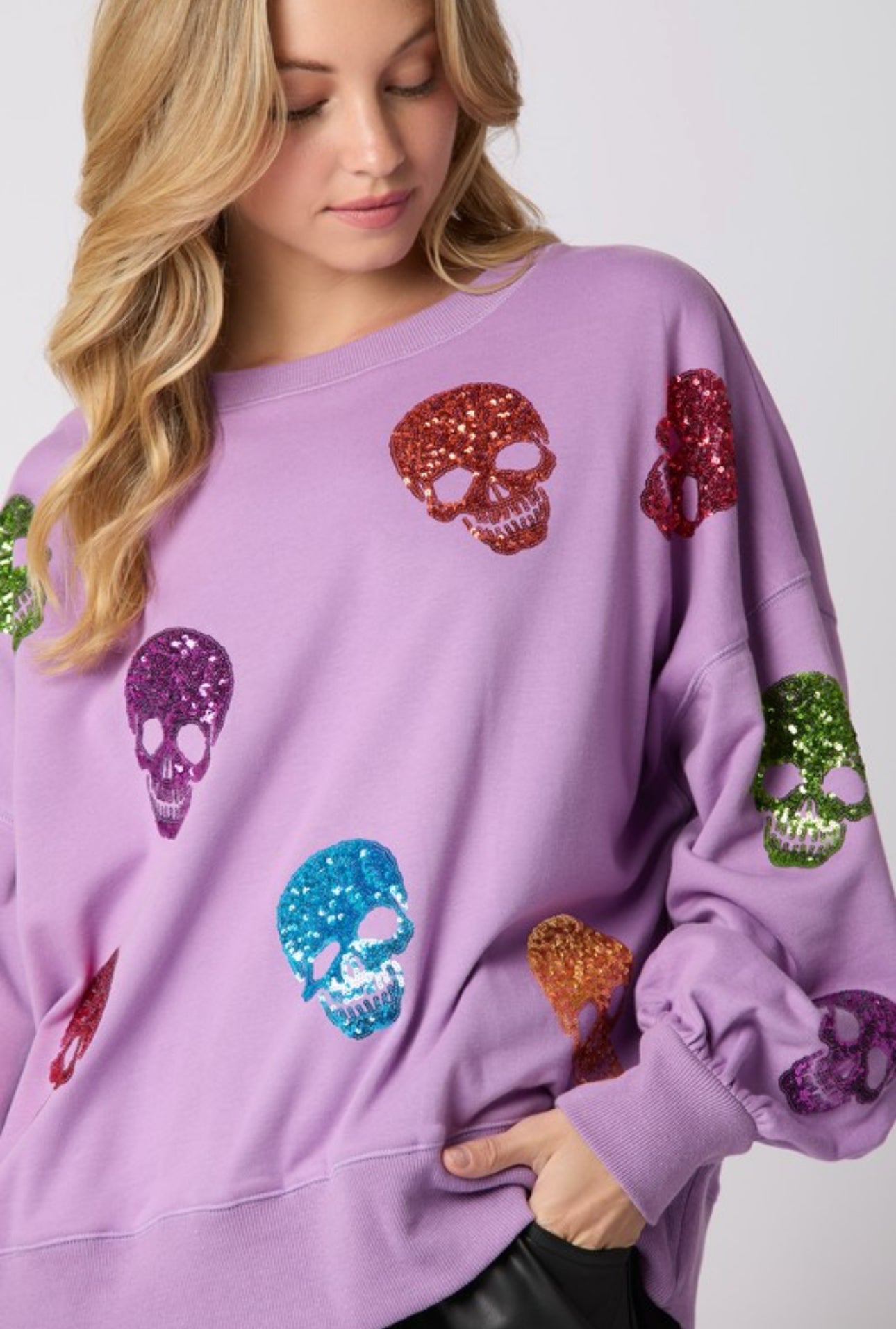 Purple Sparkly Spook Show top