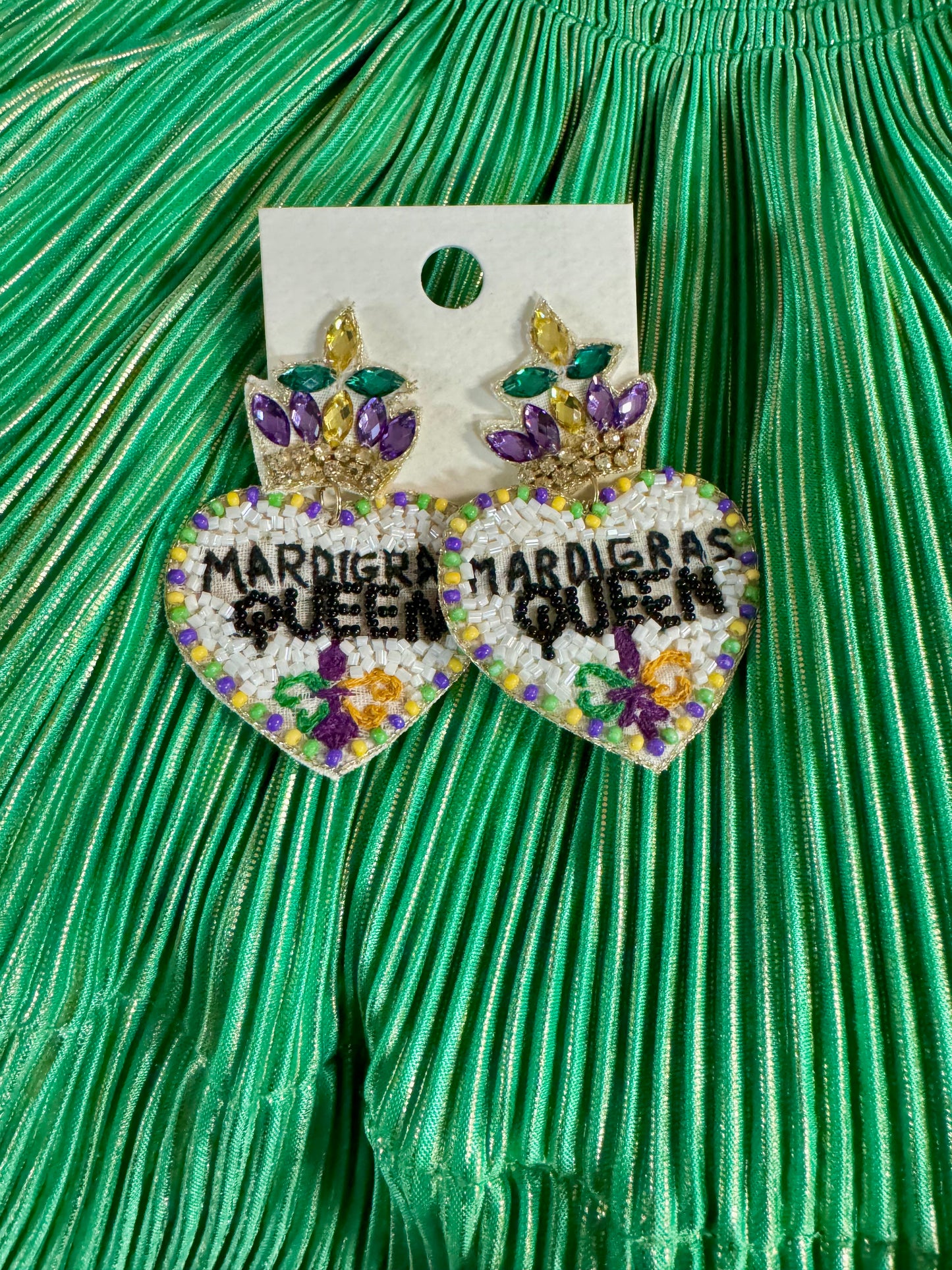 Mardi Gras Queen Earrings