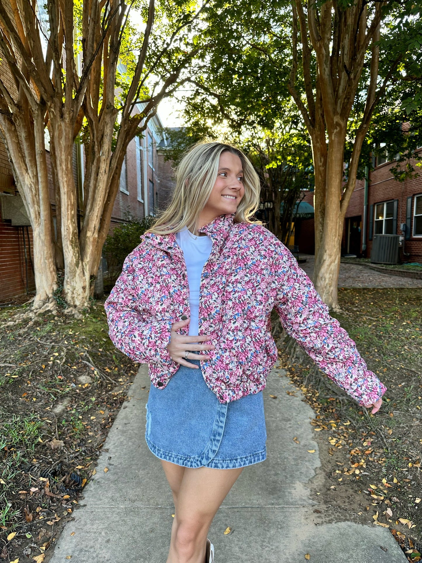 Floral Puffer Jacket