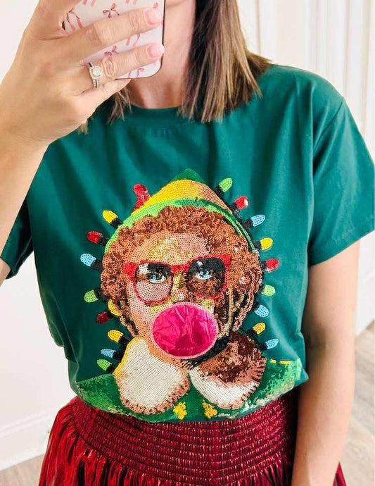 Bubblegum Buddy Sequin Tee **PREORDER-NOVEMBER SHIP