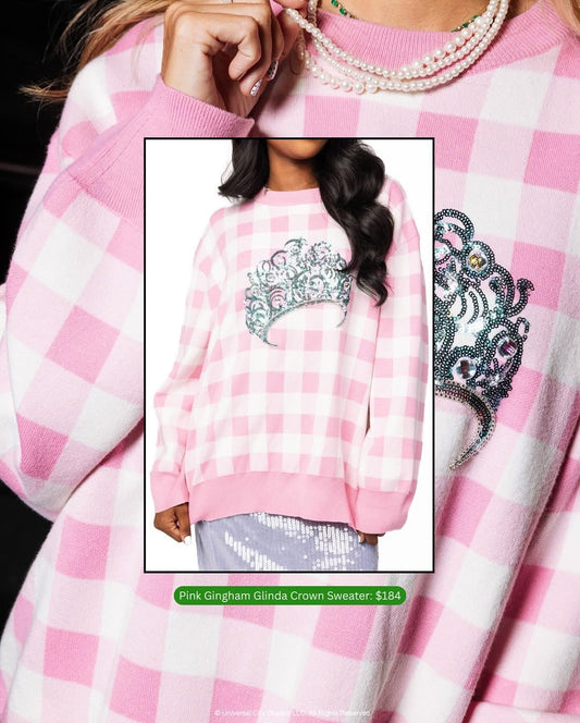 Glinda Gingham Crown Sweater