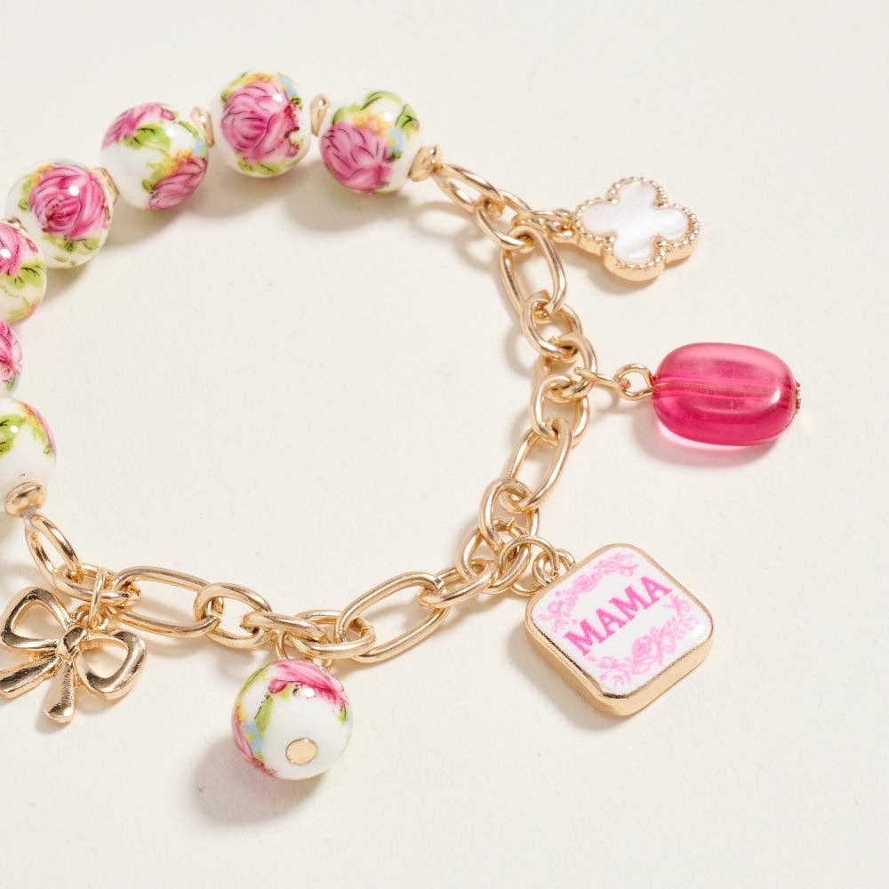Floral Mama Charm Bracelet