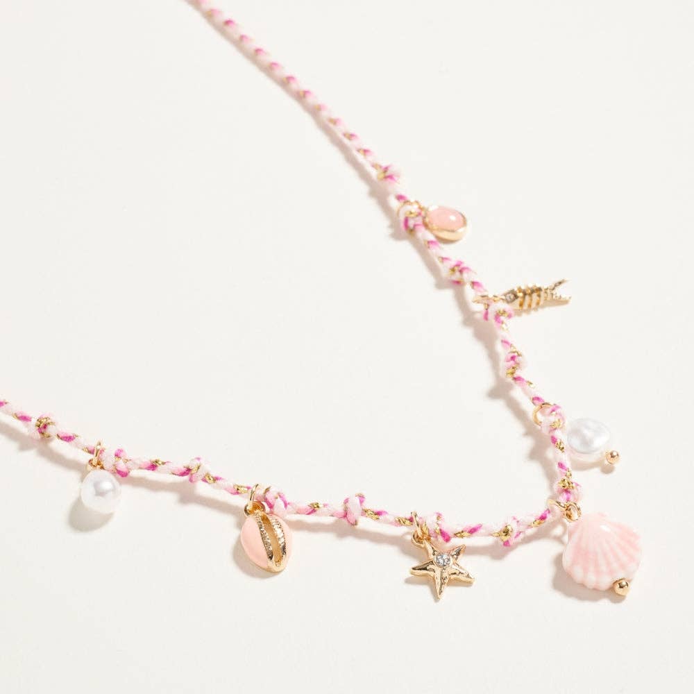 Sea Life Beach Charms Pendant Necklace